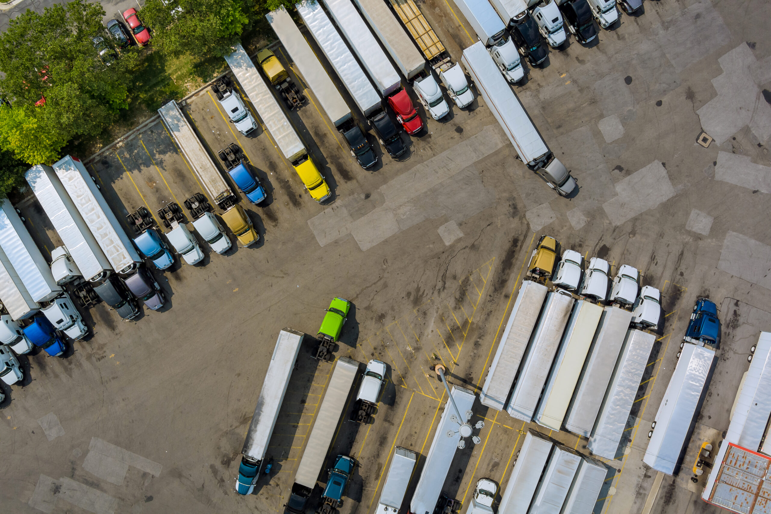 Heavy vehicles damaging industrial pavement